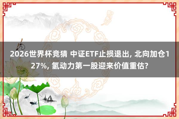 2026世界杯竞猜 中证ETF止损退出， 北向加仓127%， 氢动力第一股迎来价值重估?
