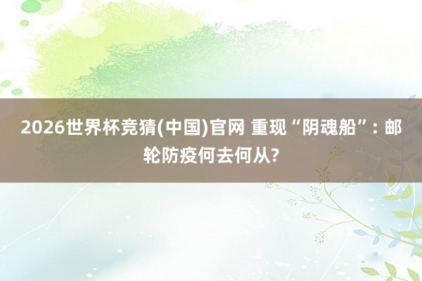 2026世界杯竞猜(中国)官网 重现“阴魂船”: 邮轮防疫何去何从?