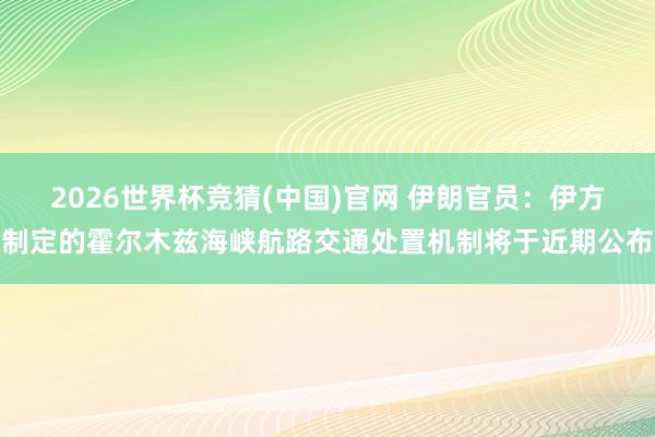 2026世界杯竞猜(中国)官网 伊朗官员：伊方制定的霍尔木兹海峡航路交通处置机制将于近期公布