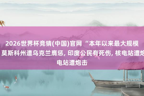 2026世界杯竞猜(中国)官网 “本年以来最大规模”! 莫斯科州遭乌克兰膺惩， 印度公民有死伤， 核电站遭炮击