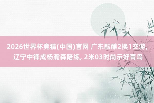 2026世界杯竞猜(中国)官网 广东酝酿2换1交游， 辽宁中锋成杨瀚森陪练， 2米03时尚示好青岛