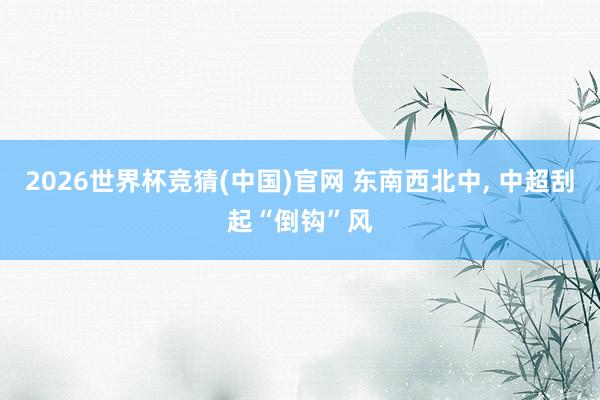2026世界杯竞猜(中国)官网 东南西北中， 中超刮起“倒钩”风