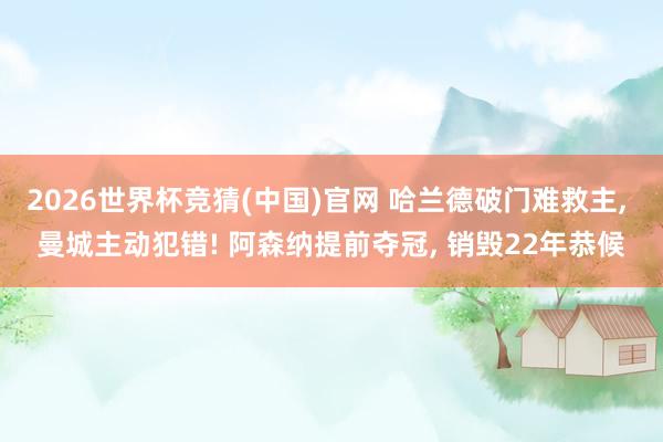 2026世界杯竞猜(中国)官网 哈兰德破门难救主， 曼城主动犯错! 阿森纳提前夺冠， 销毁22年恭候