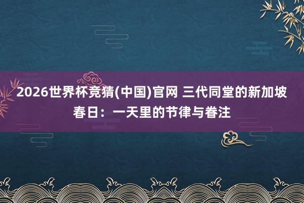 2026世界杯竞猜(中国)官网 三代同堂的新加坡春日：一天里的节律与眷注