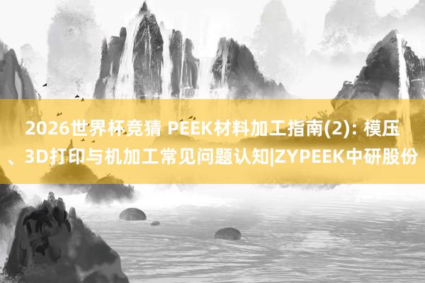 2026世界杯竞猜 PEEK材料加工指南(2): 模压、3D打印与机加工常见问题认知|ZYPEEK中研股份