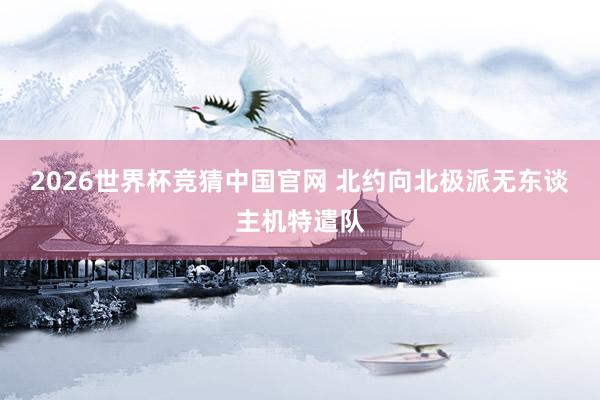 2026世界杯竞猜中国官网 北约向北极派无东谈主机特遣队