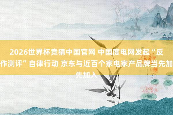 2026世界杯竞猜中国官网 中国度电网发起“反造作测评”自律行动 京东与近百个家电家产品牌当先加入