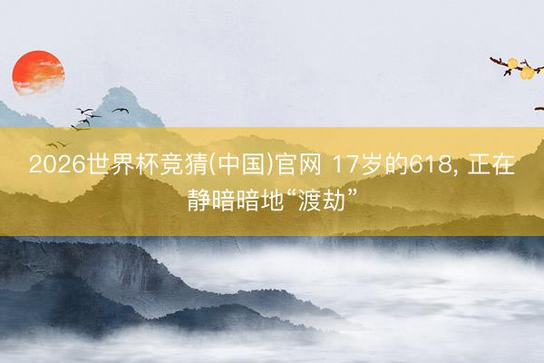 2026世界杯竞猜(中国)官网 17岁的618, 正在静暗暗地“渡劫”